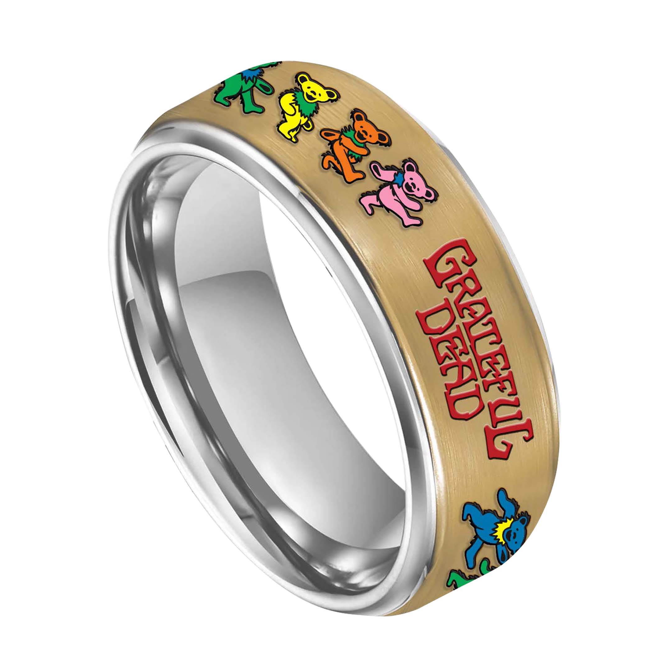 Grateful Dead Silver Tungsten Rings